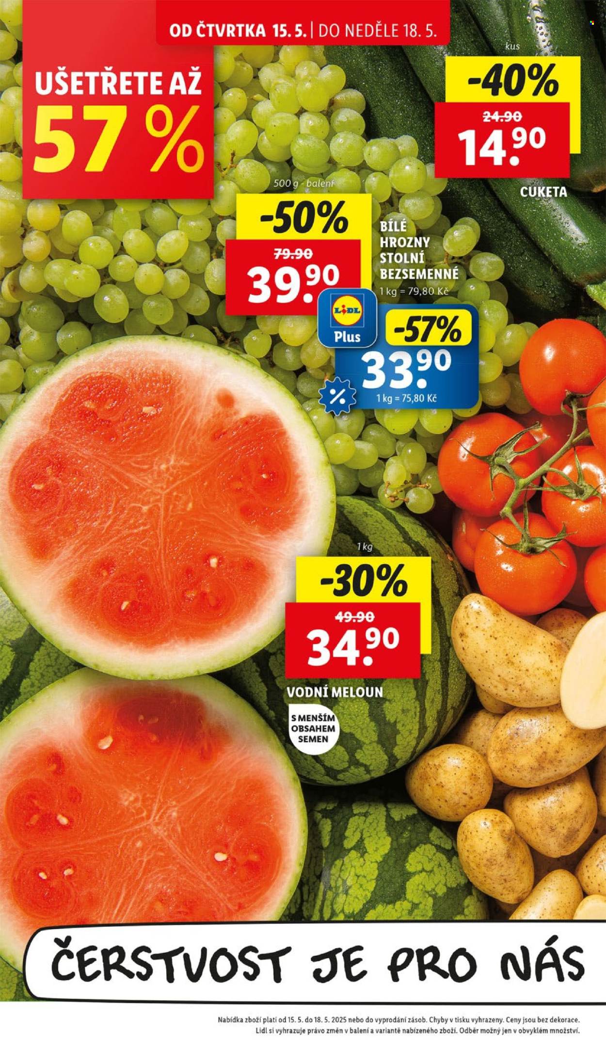 Leták Lidl - 15. 5. 2025 - 18. 5. 2025. 