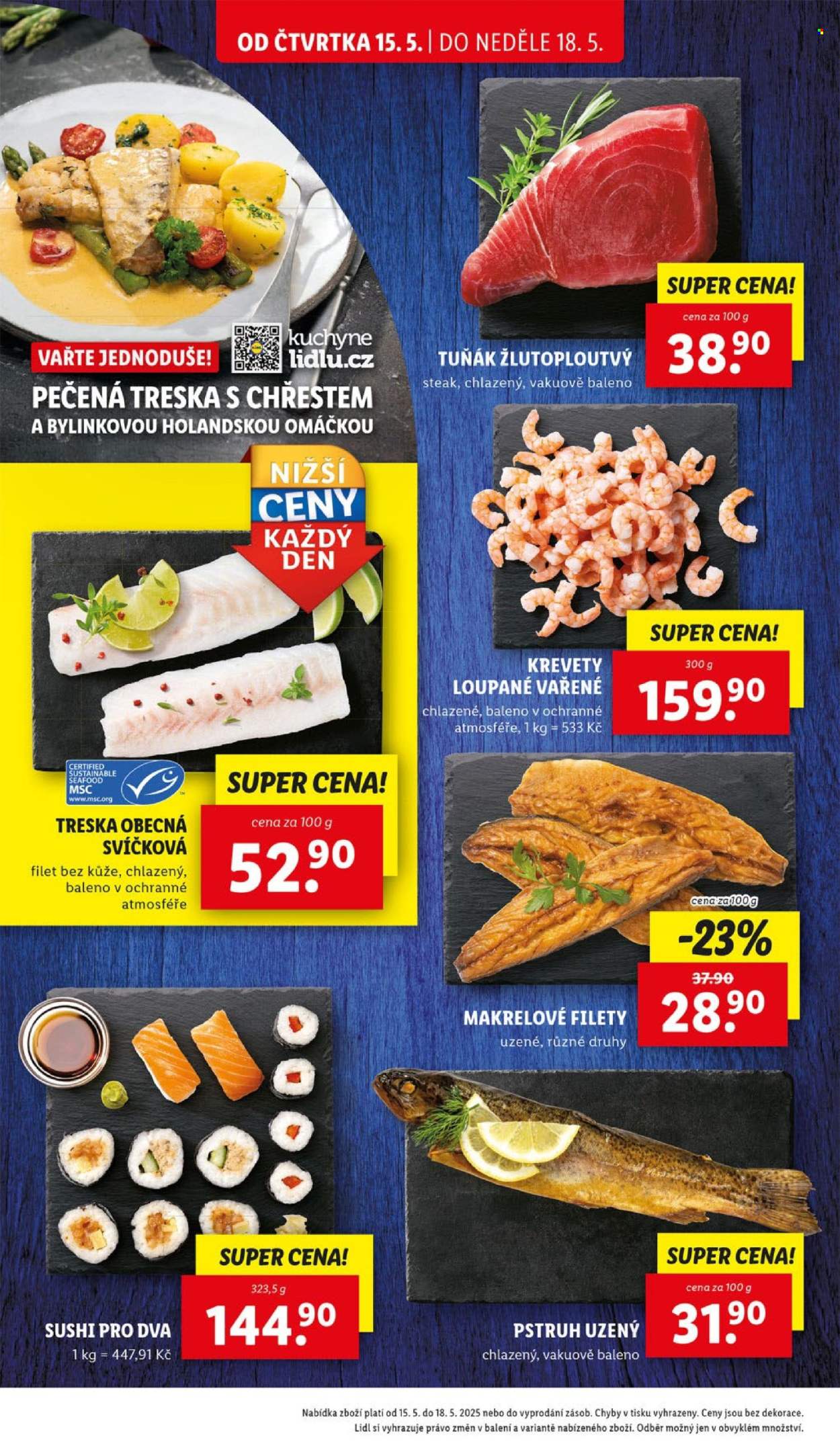 Leták Lidl - 15. 5. 2025 - 18. 5. 2025. 