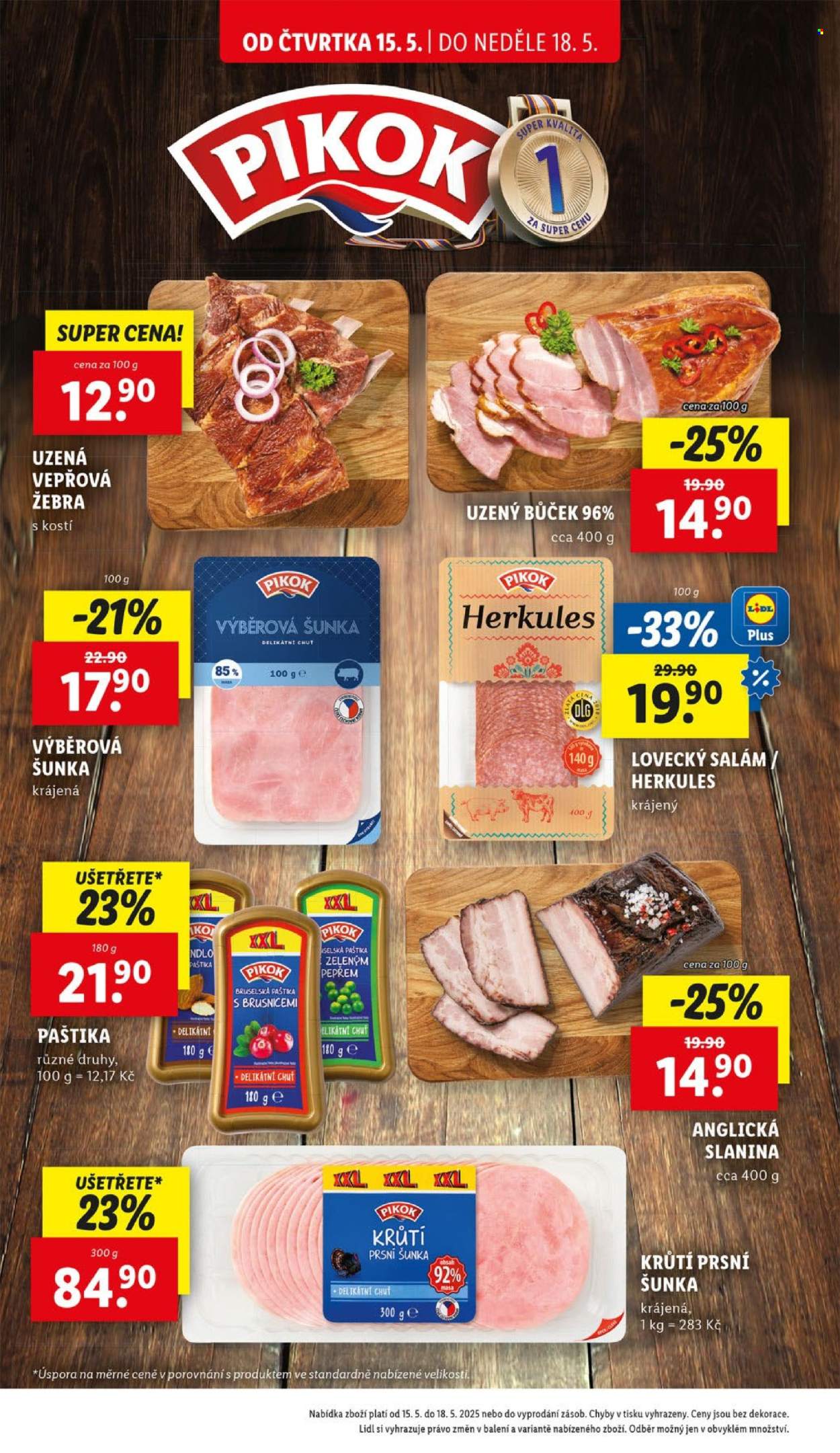 Leták Lidl - 15. 5. 2025 - 18. 5. 2025. 