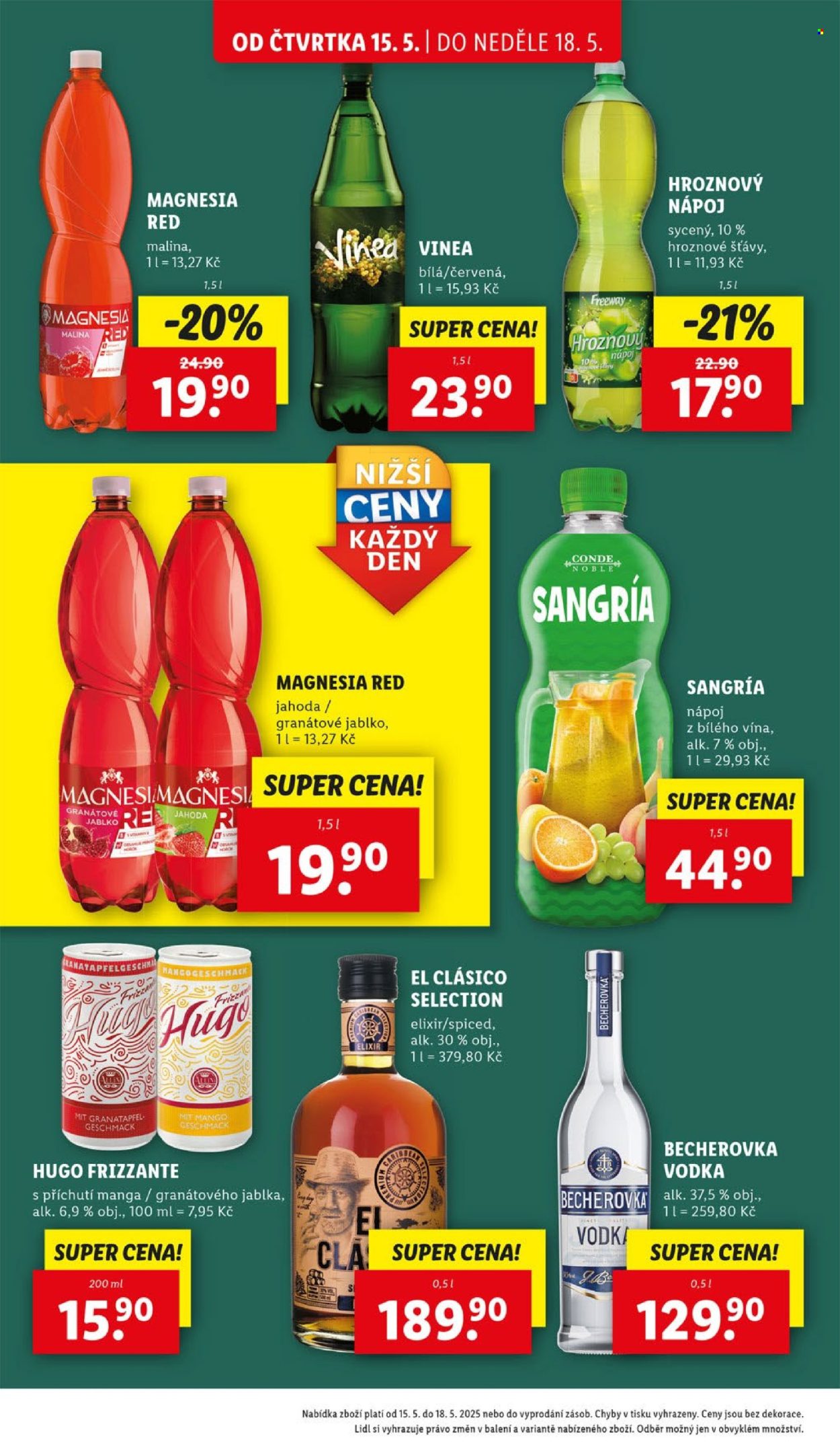Leták Lidl - 15. 5. 2025 - 18. 5. 2025. 