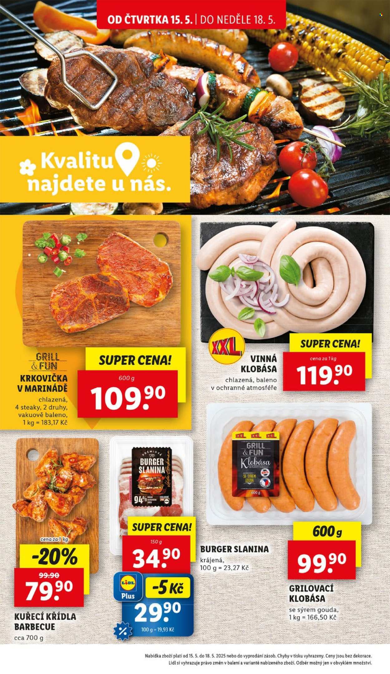 Leták Lidl - 15. 5. 2025 - 18. 5. 2025. 