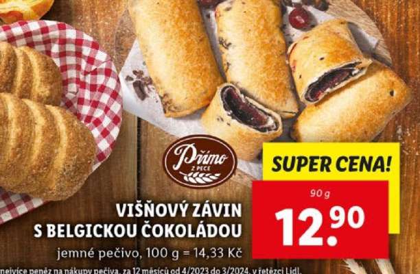 Višňový závin s belgickou čokoládou