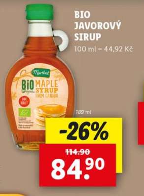 BIO JAVOROVÝ SIRUP