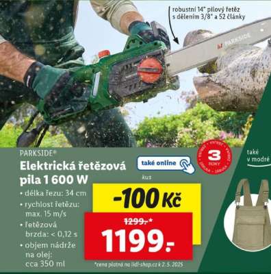 PARKSIDE Elektrická řetězová pila 1 600 W