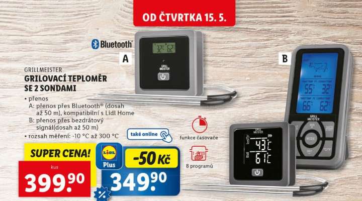 GRILLMEISTER GRILOVACÍ TEPLOMĚR SE 2 SONDAMI