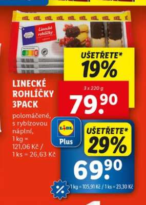 Linecké rohlíčky 3pack