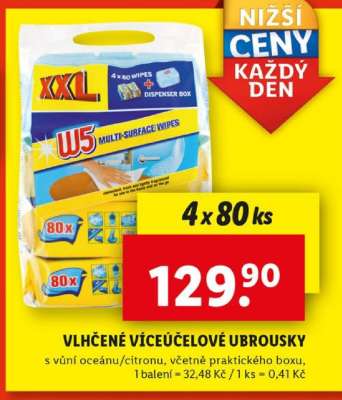 VLHČENÉ VÍCEÚČELOVÉ UBROUSKY