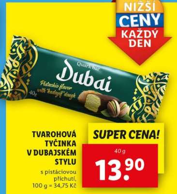 Tvarohová tyčinka v dubajském stylu