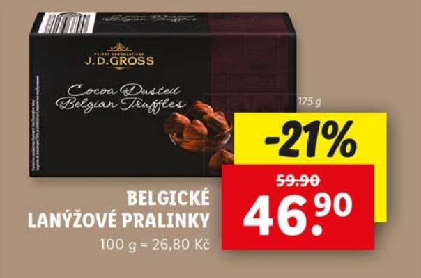 BELGICKÉ LANÝŽOVÉ PRALINKY