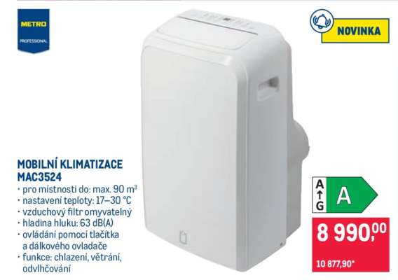 MOBILNÍ KLIMATIZACE MAC3524