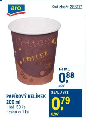 PAPÍROVÝ KELÍMEK 200 ml