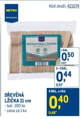 Dřevěná lžička 11 cm