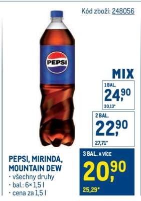 Pepsi, Mirinda, Mountain Dew