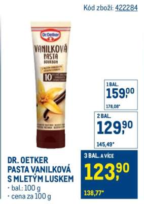 Dr. Oetker pasta vanilková s mletým luskem