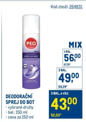 Deodorační sprej do bot
