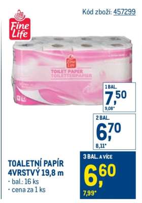 TOALETNÍ PAPÍR 4VRSTVÝ 19,8 m