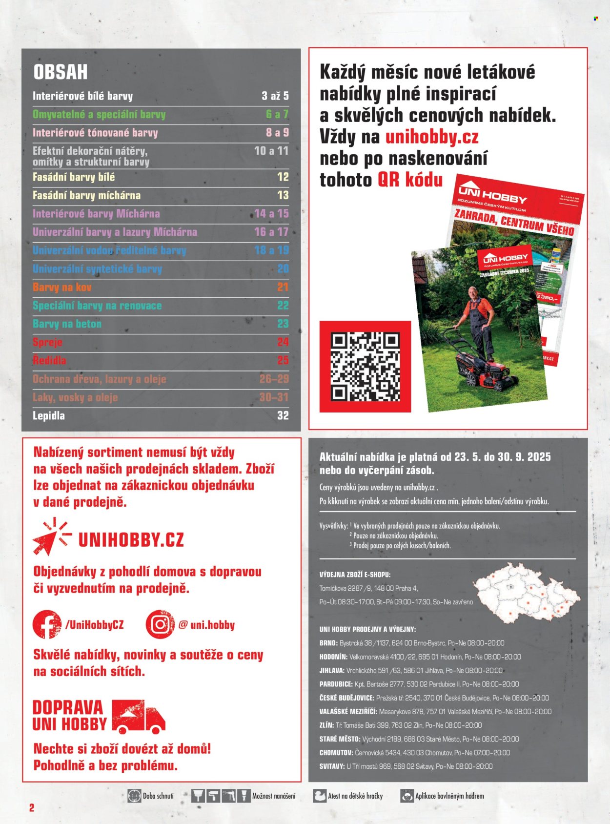Leták UNI HOBBY - 23. 5. 2025 - 30. 9. 2025. Strana 2