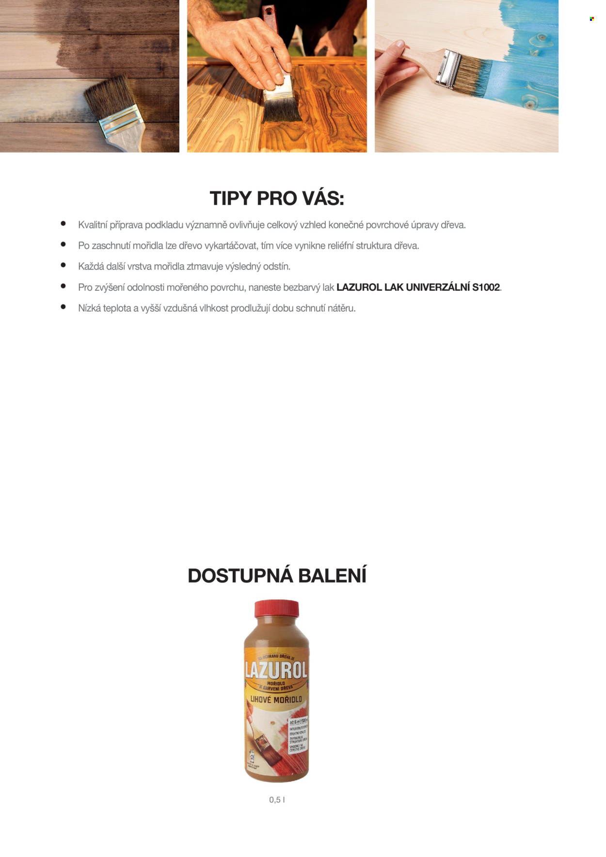 Leták Barvy a laky. Strana 71