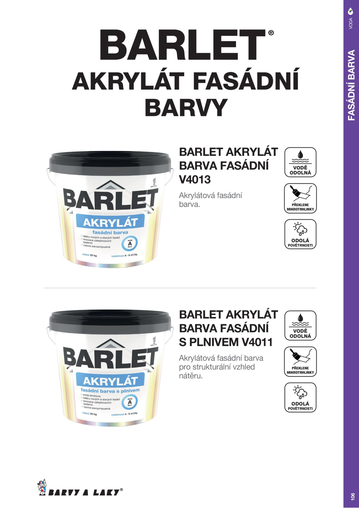Leták Barvy a laky. Strana 1