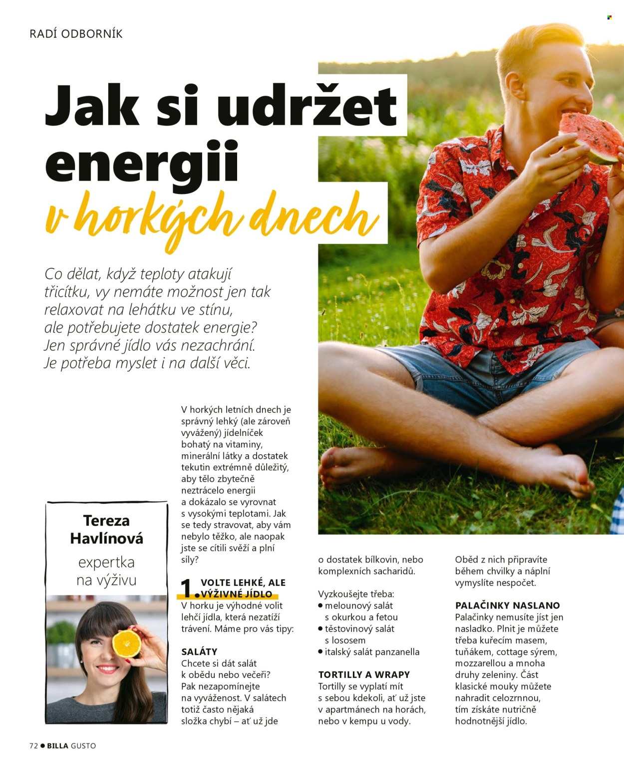 Leták BILLA. Strana 72