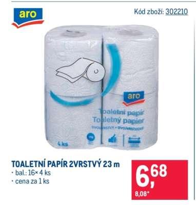 TOALETNÍ PAPÍR 2VRSTVÝ 23 m