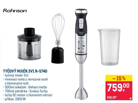 TYČOVÝ MIXÉR 3V1 R-5740