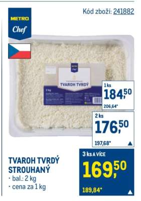 TVAROH TVRDÝ STROUHANÝ