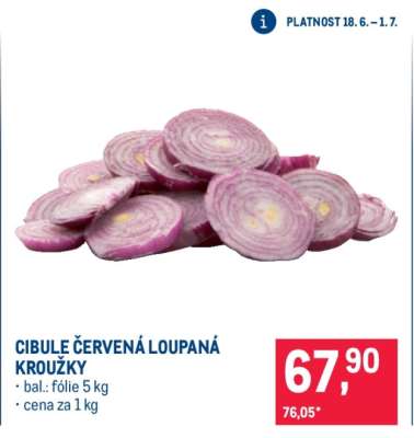CIBULE ČERVENÁ LOUPANÁ KROUŽKY