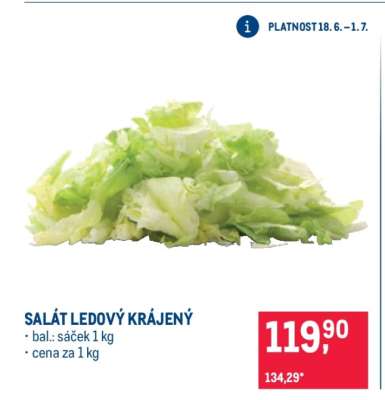 SALÁT LEDOVÝ KRÁJENÝ