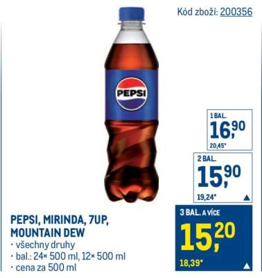 Pepsi Mirinda 7UP, Mountain Dew
