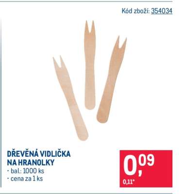 DŘEVĚNÁ VIDLIČKA NA HRANOLKY