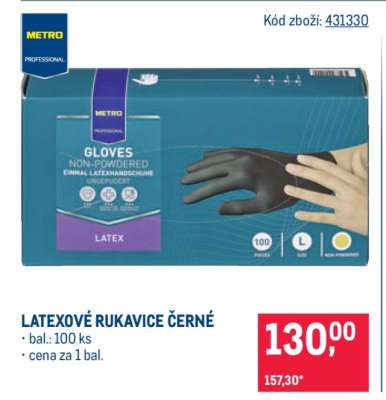 Latexové rukavice černé