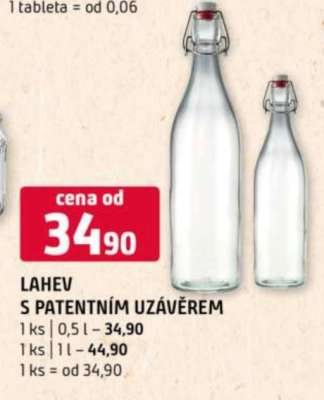 Láhev s patentním uzávěrem