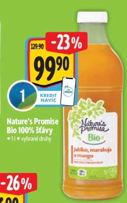 Nature's Promise Bio 100% šťávy