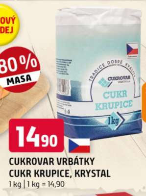 CUKROVAR VRBÁTKY CUKR KRUPICE, KRYSTAL
