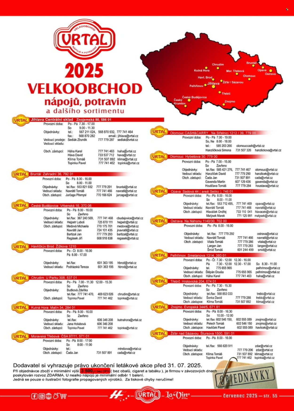 Leták Vrtal - 1. 7. 2025 - 31. 7. 2025. Strana 55
