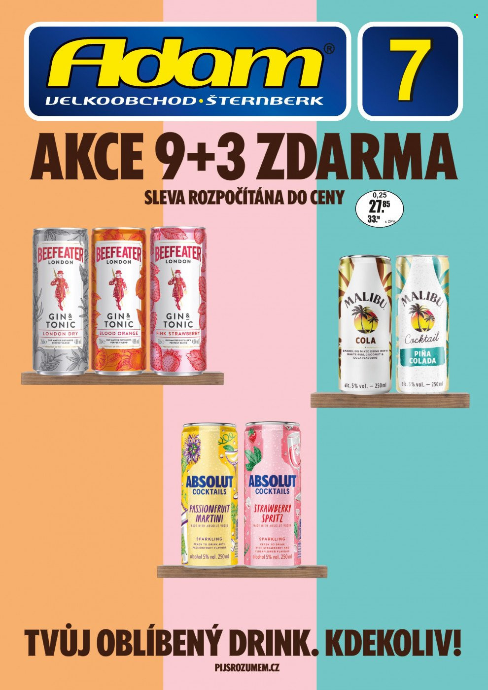 Leták Adam velkoobchod Šternberk - 1. 7. 2025 - 31. 7. 2025. Strana 1