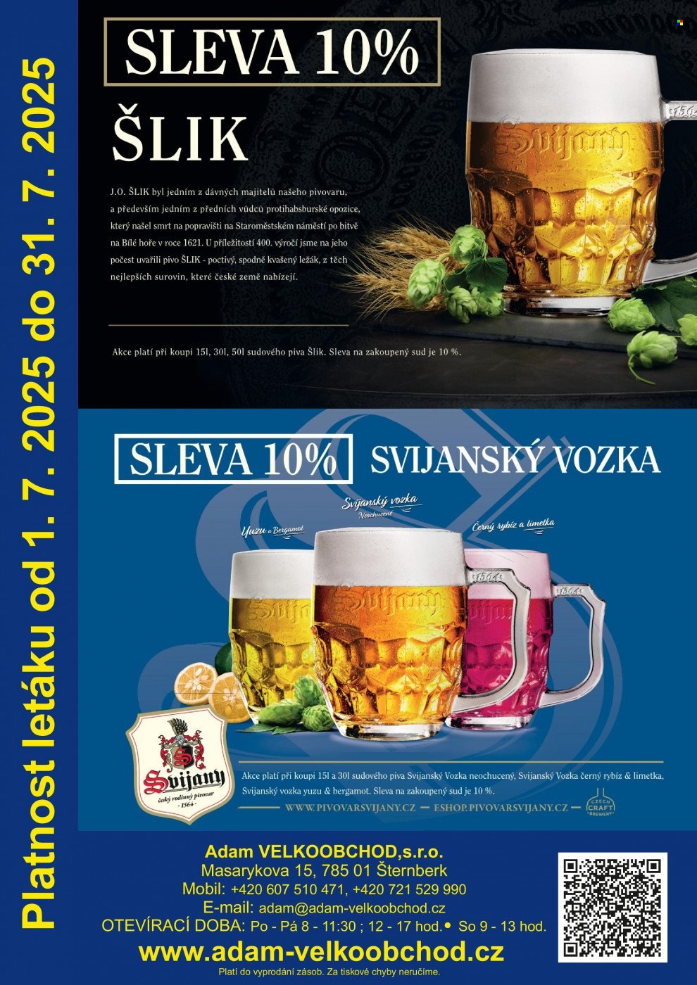 Leták Adam velkoobchod Šternberk - 1. 7. 2025 - 31. 7. 2025. Strana 72