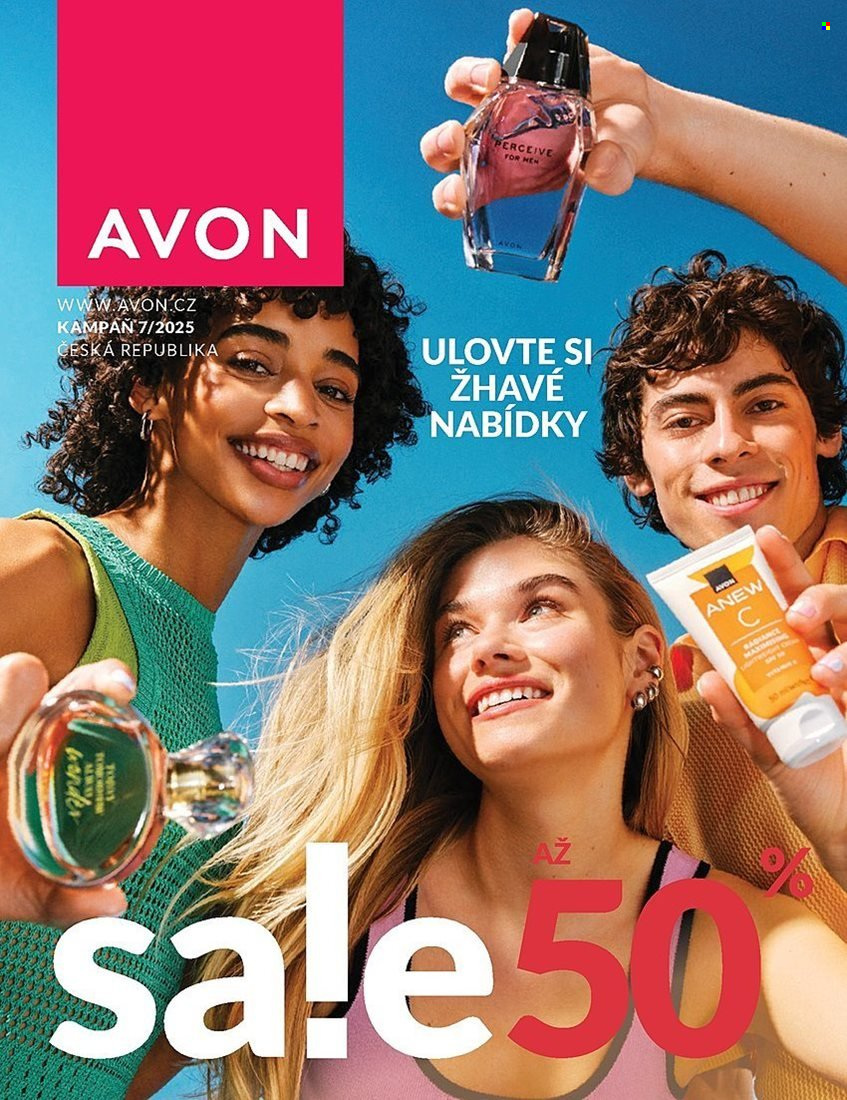 Leták AVON - 1. 7. 2025 - 31. 7. 2025. Strana 1