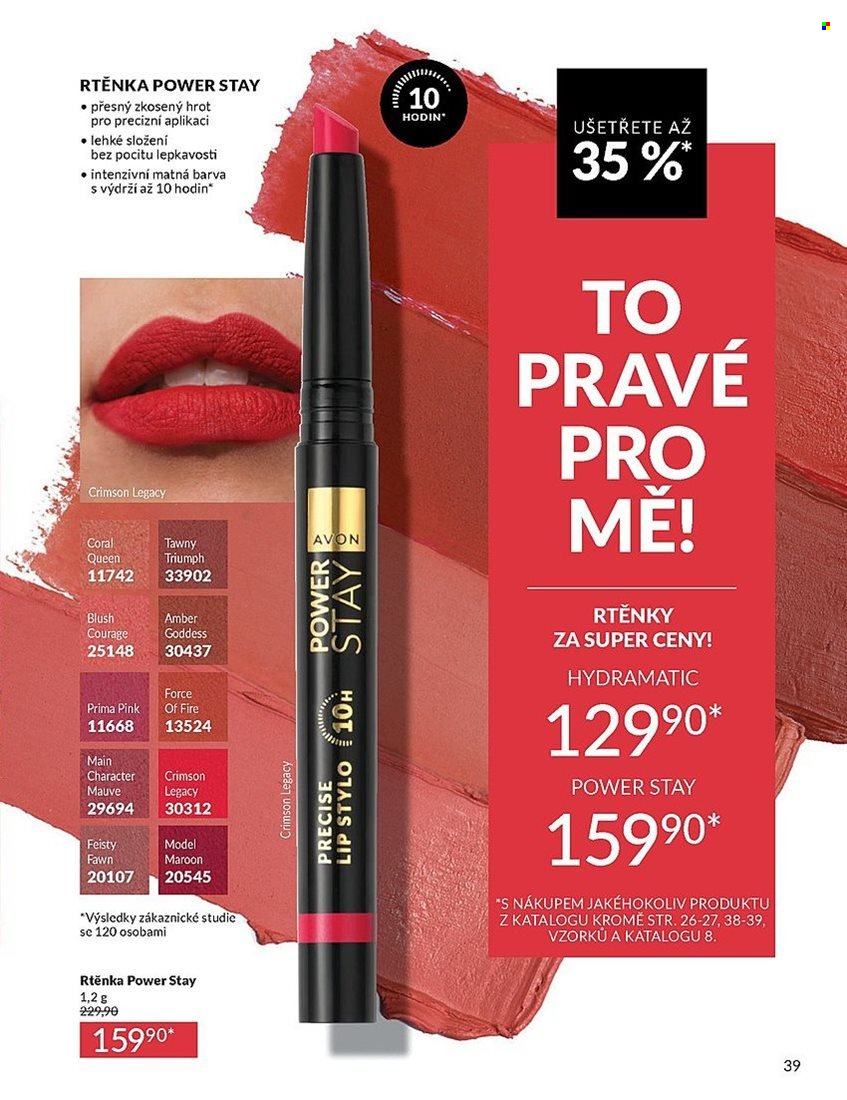 Leták AVON - 1. 7. 2025 - 31. 7. 2025. Strana 39