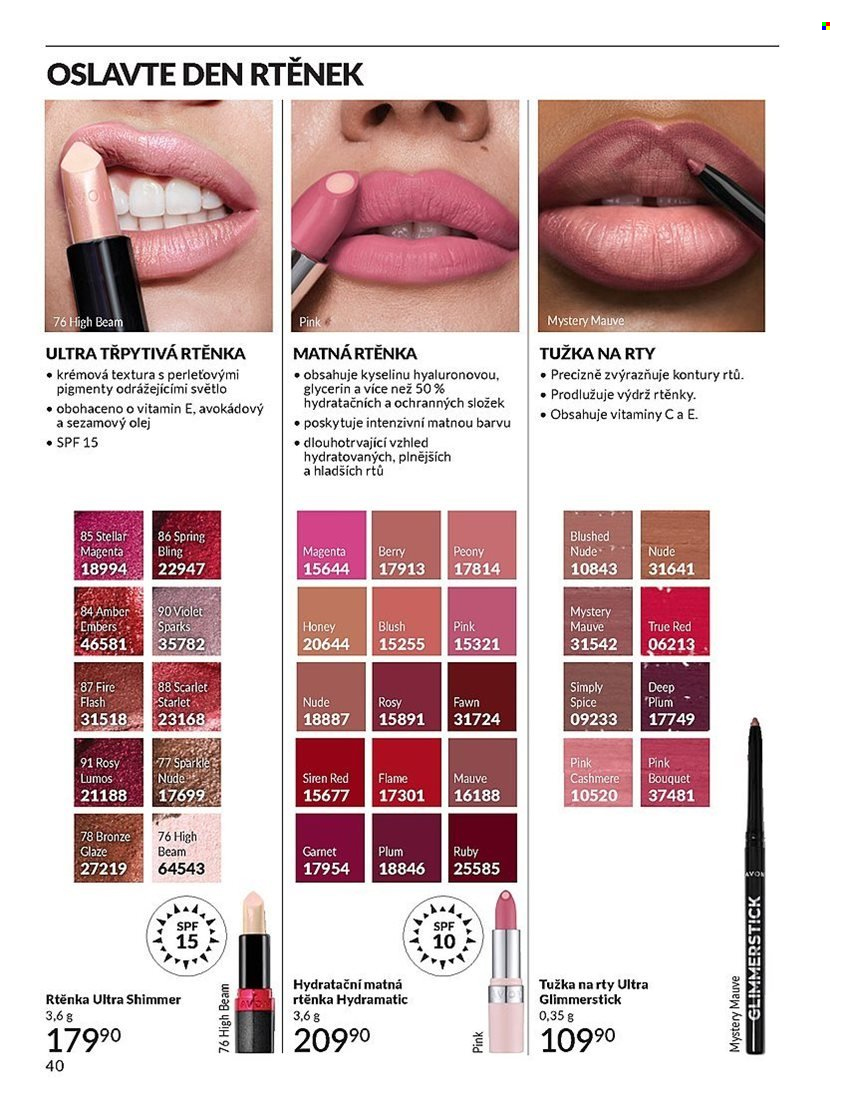 Leták AVON - 1. 7. 2025 - 31. 7. 2025. Strana 40