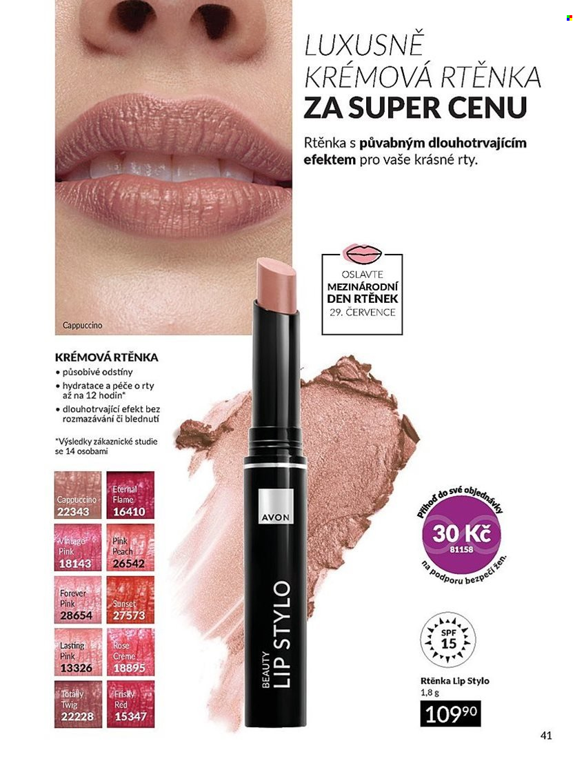 Leták AVON - 1. 7. 2025 - 31. 7. 2025. Strana 41