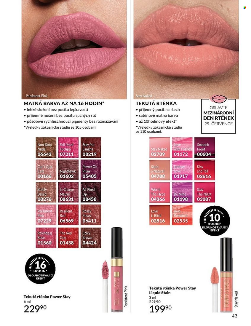 Leták AVON - 1. 7. 2025 - 31. 7. 2025. Strana 43