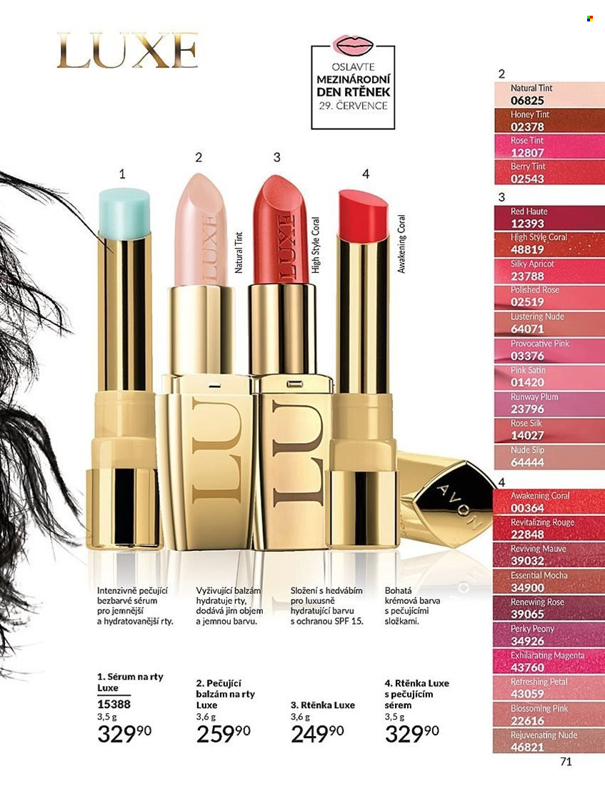 Leták AVON - 1. 7. 2025 - 31. 7. 2025. Strana 71