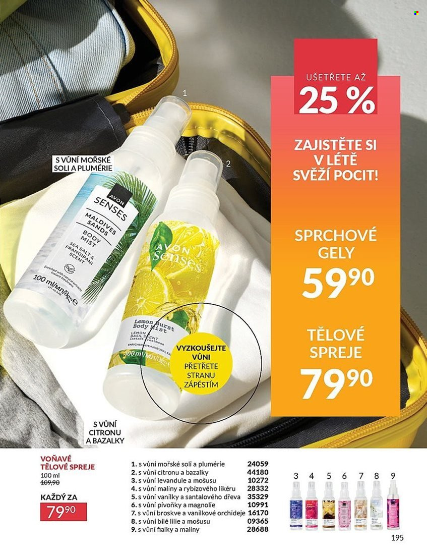 Leták AVON - 1. 7. 2025 - 31. 7. 2025. Strana 195