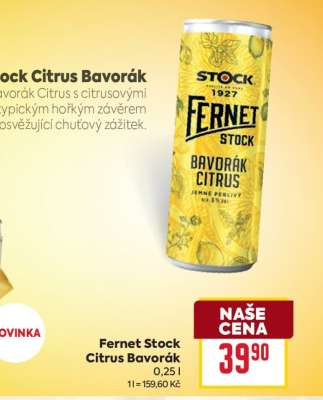 Fernet Stock Citrus Bavorák