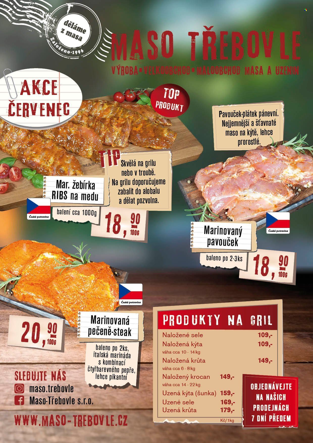 Leták Maso Třebovle - 1. 7. 2025 - 31. 7. 2025. Strana 1