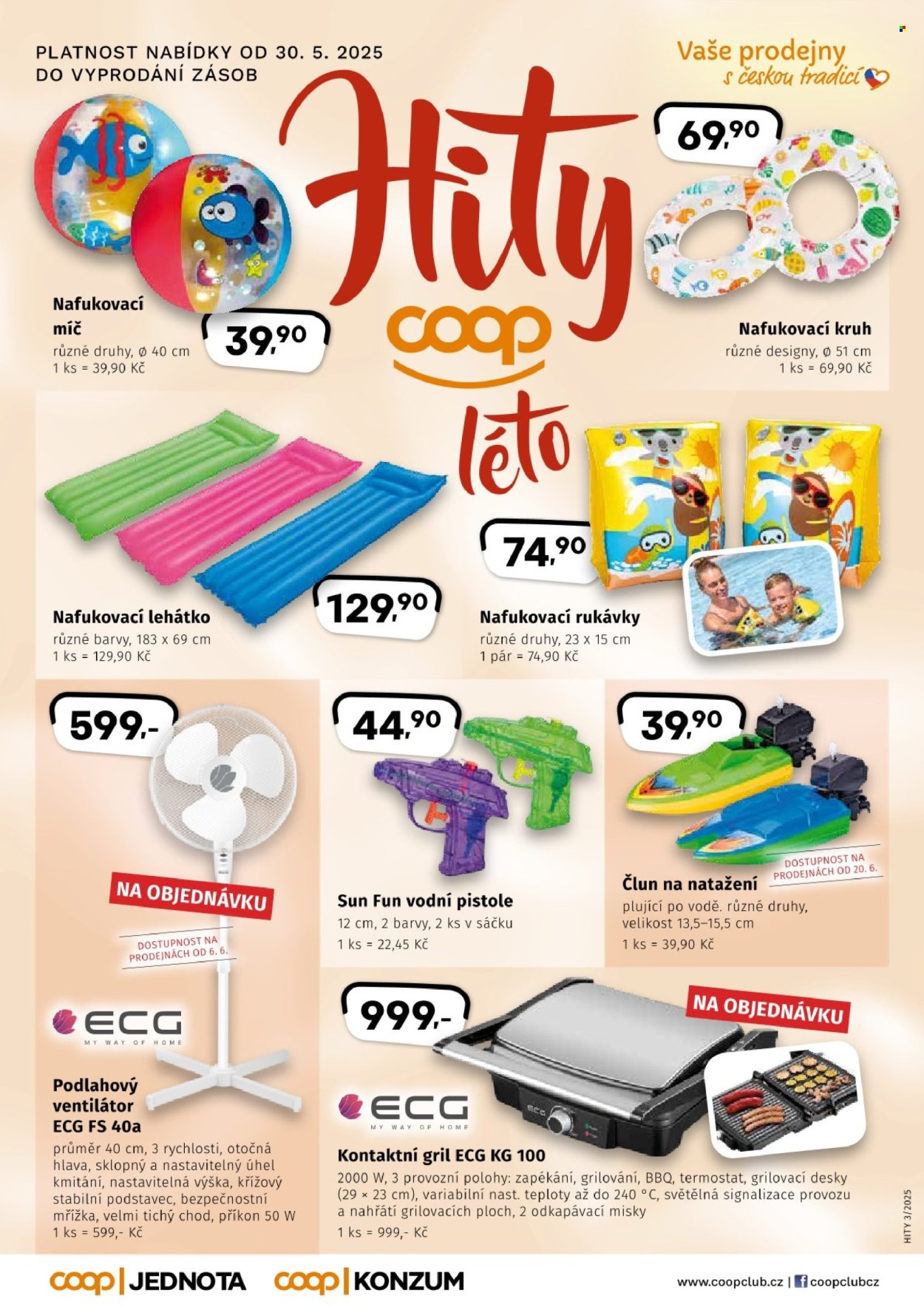 Leták Konzum - 30. 5. 2025 - 30. 8. 2025. Strana 1