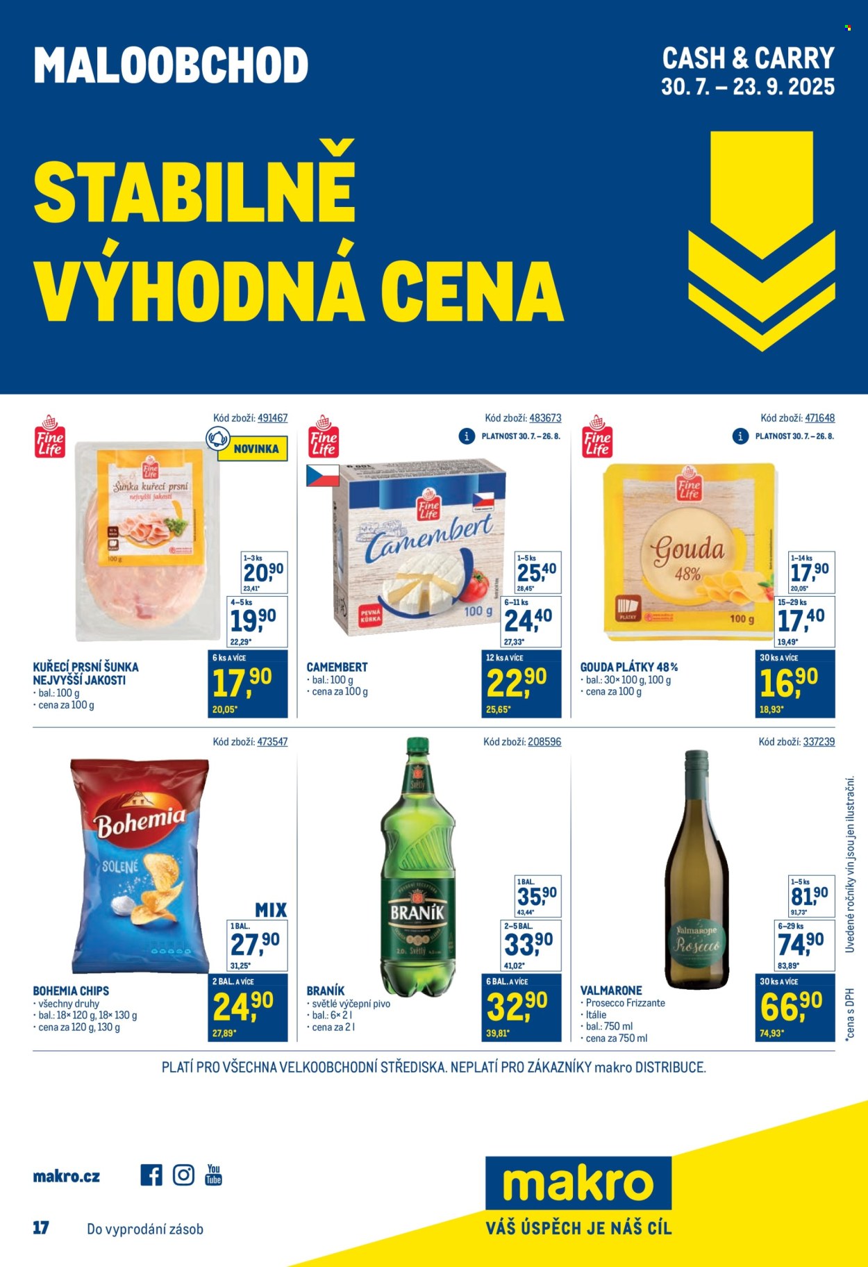 Leták MAKRO - 30. 7. 2025 - 23. 9. 2025. Strana 1