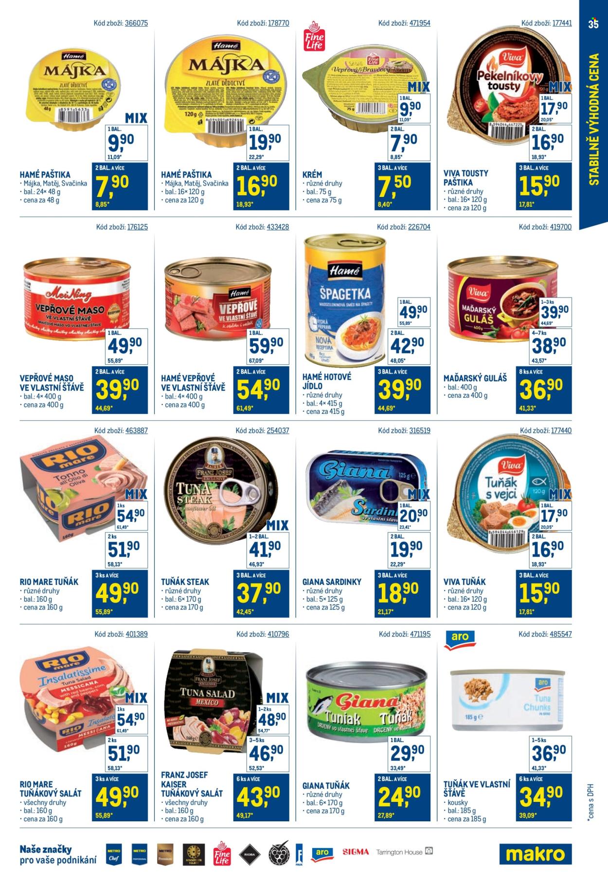 Leták MAKRO - 30. 7. 2025 - 23. 9. 2025. Strana 35